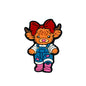 Silicone Focal Beads Girl Cow Wearing Red Bow Pink Boots