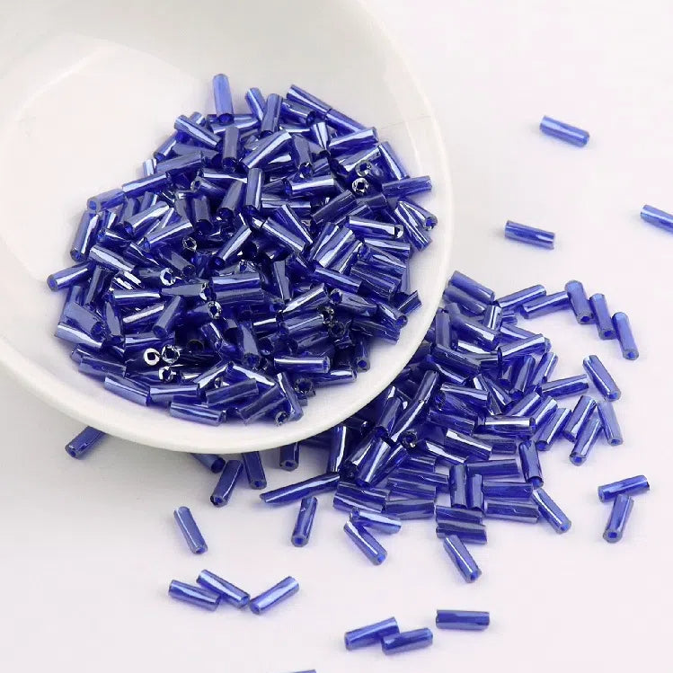 Plating Metallic Color Twisted Bugle Glass Beads 6mm 2500pcs 30