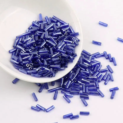 Plating Metallic Color Twisted Bugle Glass Beads 6mm 2500pcs 30