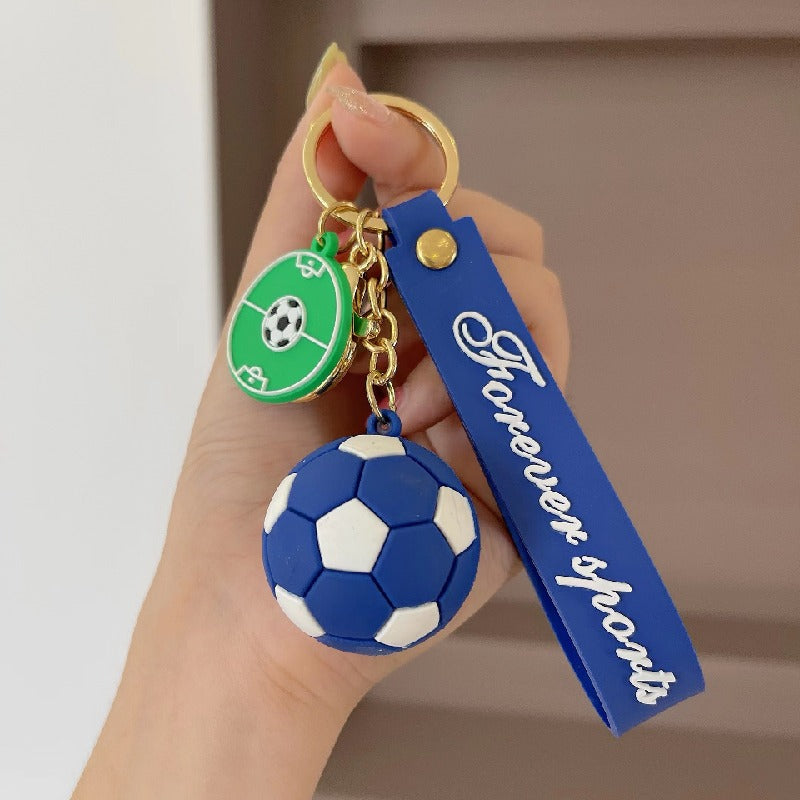 Silicone Sports Ball Keychain Colorful World Cup Soccer Theme 7