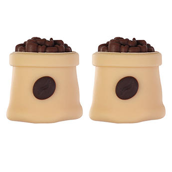 Silicone 3D Focal Beads Coffee Cup With Coffee Bean Detail 20pcs 14