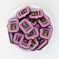Purple Yellow LV Watch Dial Silicone Focal Beads 20Pcs  3