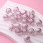 Silver Plating Yarn Ball Acrylic Beads 16mm Mixed Colors 20pcs 4