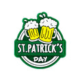 Silicone Focal Beads St Patrick Day Festive Beer Mugs Bold Lettering 20pcs