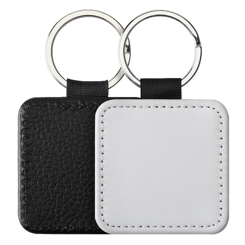 Sublimation Blank Keychain White Metal Ring Multiple Shapes 10