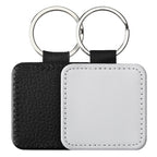 Sublimation Blank Keychain White Metal Ring Multiple Shapes 10