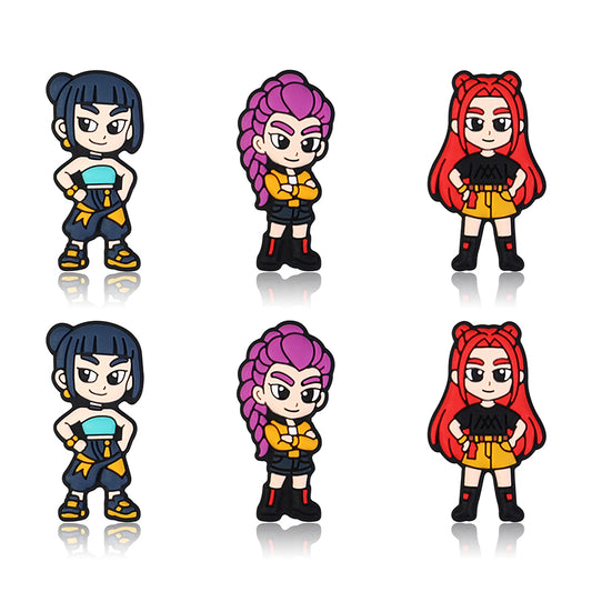 Silicone Focal Beads KPop Demon Hunters Standing Figure 20pcs