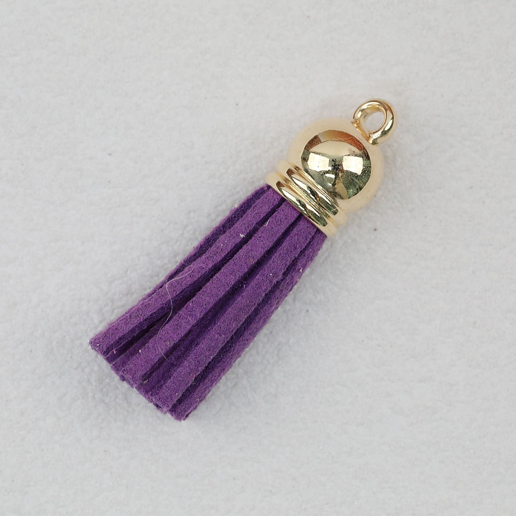 Leather Tassel Charms Small 3.8cm Mixed Colors Silver Cap 100pcs