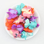 3D Colorful Goldfish Silicone Focal Beads 20pcs 2