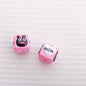 Painted Square Acrylic Beads 15mm Circus Pig Rabbit Expression 5pcs 5
