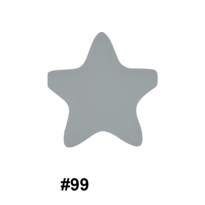 Star Shaped 45mm Silicone Beads Smooth Surface 50pcs 10