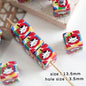 Square Acrylic Beads 13.5mm Cheerful Puppy Printed 10pcs 5