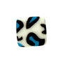 13.5mm Square Silicone Beads Printed Designs Mix 50pcs 10