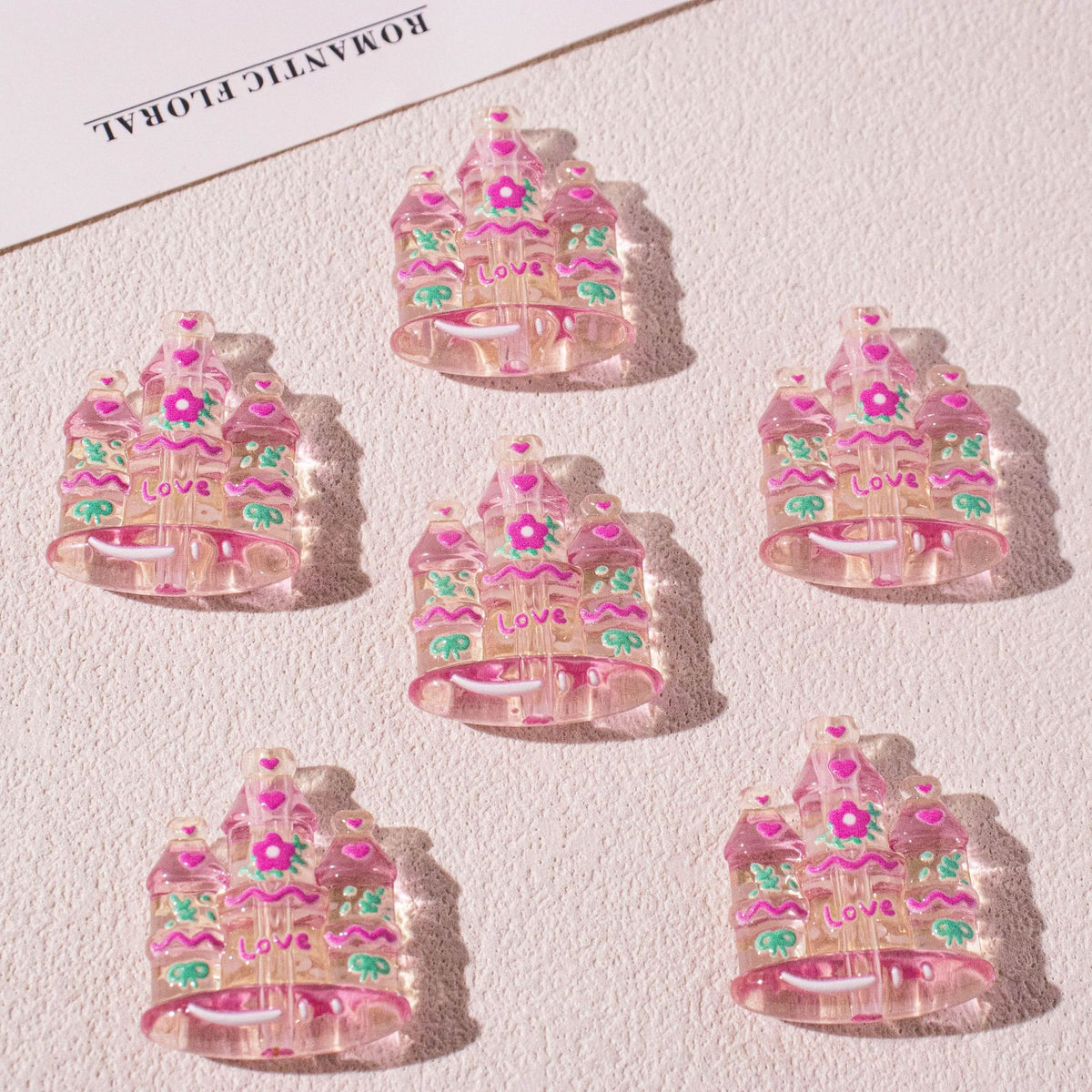 Fantasy Castle Resin Beads 24mm for Jewelry Making 20pcs 9