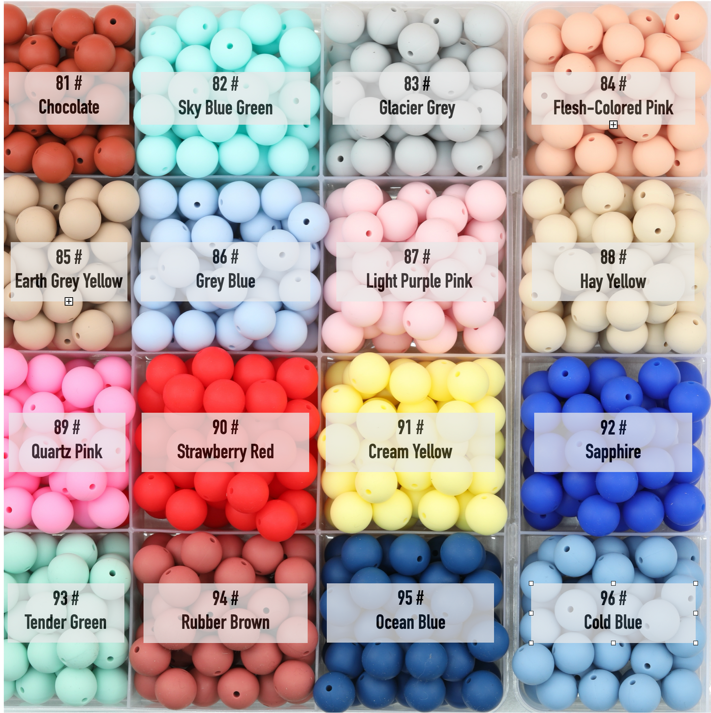 50pcs 15mm Solid Color Round Silicone Beads-32 Colors（65-96） 4