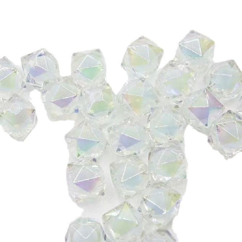 Faceted Acrylic Beads 16mm Diamond Shape Rainbow Assorted 200pcs 4