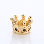 Copper Crown Spacer Beads 10.8x7.2mm Inlaid with Zircon 10pcs 9