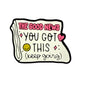Silicone Focal Beads Keep Going Motivational Text Card Shape 20pcs 6