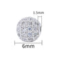 Fancy Zirconia Paved Brass Round Beads 6mm 8mm 10mm 30pcs 21