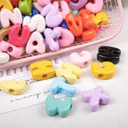 Colorful Acrylic Letter Beads 25x20mm for Jewelry Making 20pcs 3