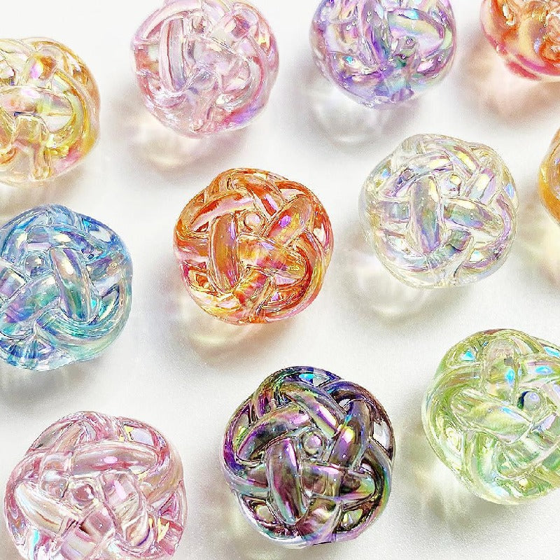 Transparent Acrylic Beads 16mm 18mm Iridescent Rainbow 10pcs 2