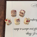 Square Acrylic Beads 16mm Hello KT Bun Creamy Dessert Motifs 10pcs