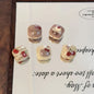 Square Acrylic Beads 16mm Hello KT Bun Creamy Dessert Motifs 10pcs