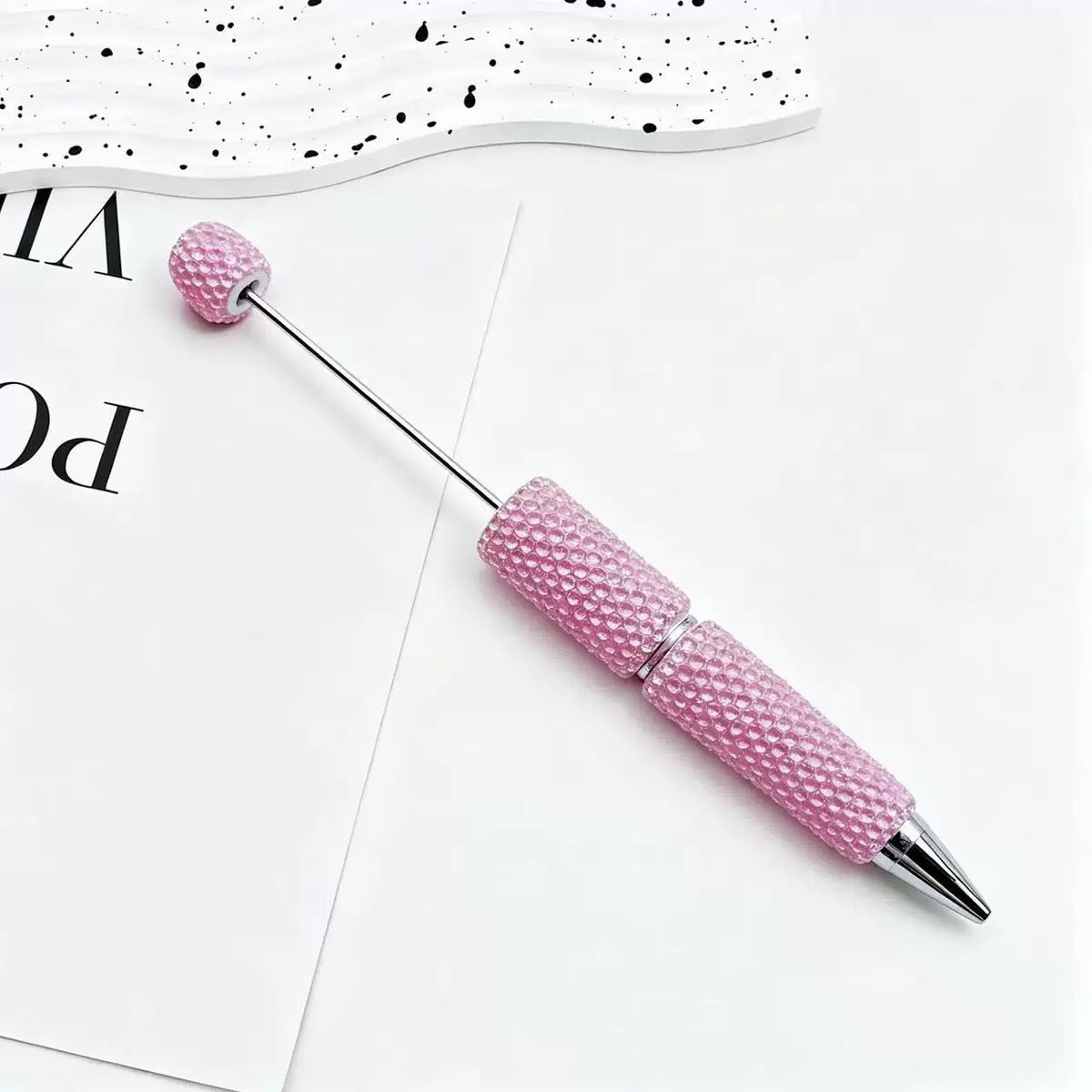 Beadable Pen Wholesale, Colorful Full Rhinestone Design Glass Decoration