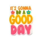 Silicone Focal Beads Positive Phrase Typography with Flower Accents 20pcs
