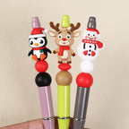 Silicone 3D Focal Beads Christmas Gingerbread Man Santa Claus Gift 20pcs 8