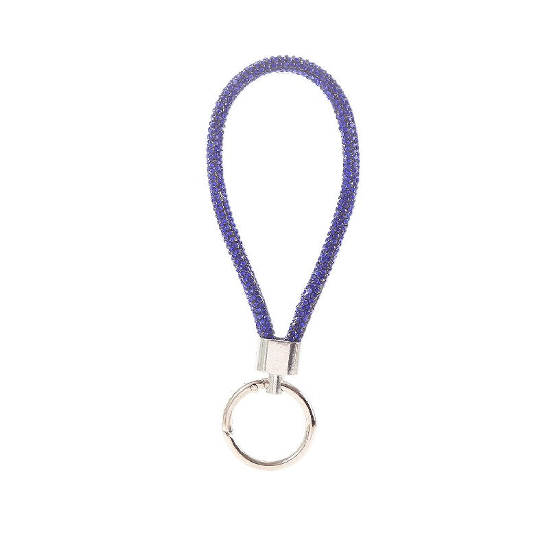 Diamond Wristlet Keychain Metal Flexible Loop Multiple Colors 7