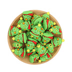 Silicone 3D Focal Beads Christmas Tree Layered Ornaments Star 20pcs 3