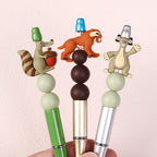 Silicone 3D Focal Beads Penguins Of Madagascar Animated Characters 20pcs 8