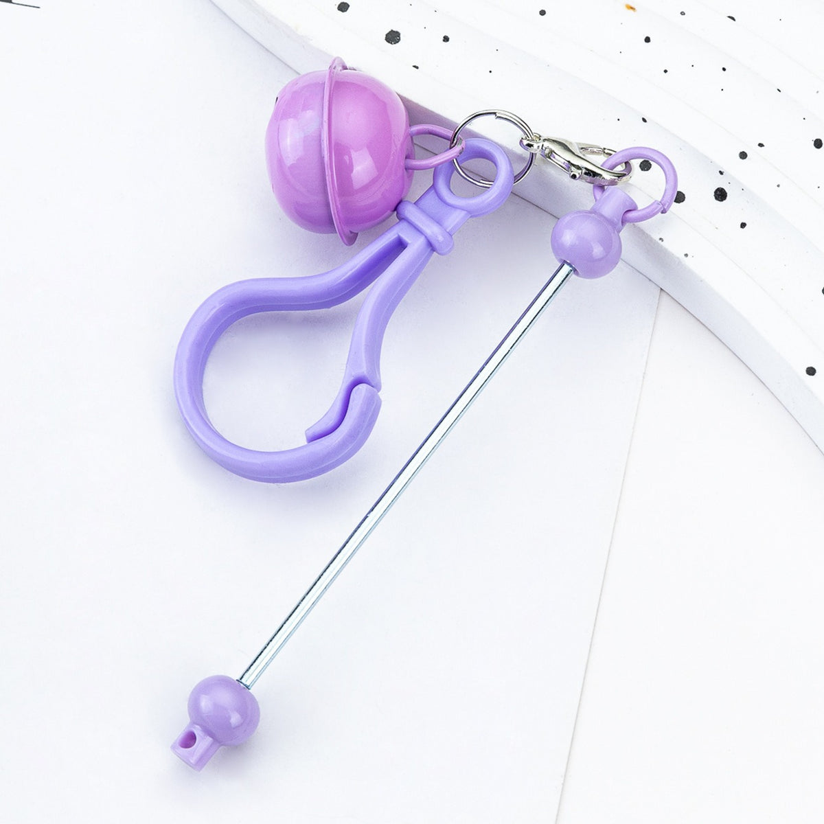 Beadable Bar Keychains With Bells