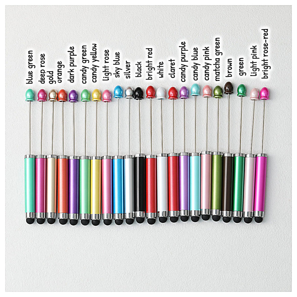Beadable Stylus Pen Plastic Multi Color 3 in 1 Function