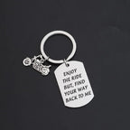 Motorcycle Military Keychain Stainless Steel Dog Tag Charm 3
