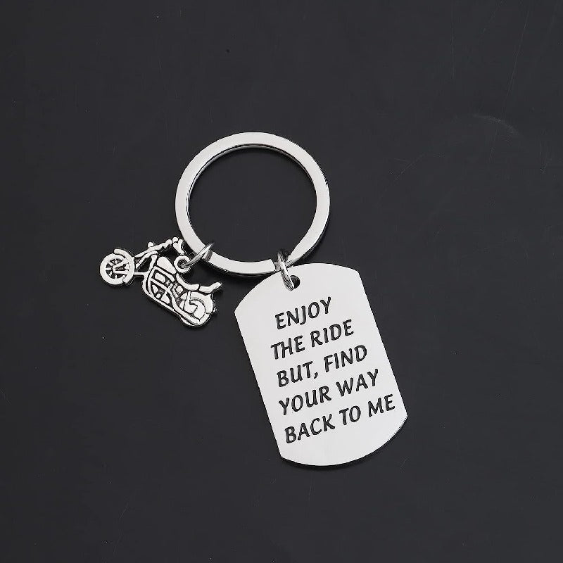 Motorcycle Military Keychain Stainless Steel Dog Tag Charm 3