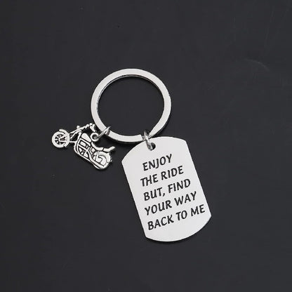 Motorcycle Military Keychain Stainless Steel Dog Tag Charm 3