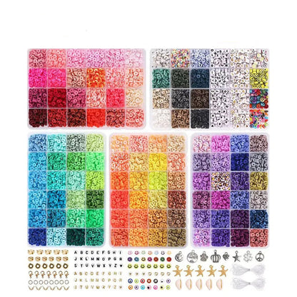 Heishi Clay Beads 6mm Polymer Colorful Matte Doughnut 1 Strand 17