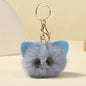 Plush Cat Keychain Faux Fur Soft 13cm 2pcs Set 11