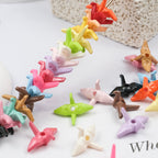 Painted Origami Crane Acrylic Beads 16mm Colorful Glossy 50pcs 2