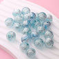 Silver Plating Yarn Ball Acrylic Beads 16mm Mixed Colors 20pcs 3