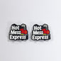 Silicone Focal Beads Hot Mess Express Red Train Outline 20pcs