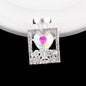 Fancy Alloy Perfume Bottle Charm Beads with Heart and Rhinestones 2pcs 18