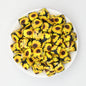 Floral Pattern 13.5mm Square Silicone Beads Printed Design 50pcs 9