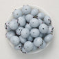 Colorful 18mm 3D Silicone Focal Beads Solid Colored Cute Smiling Buns 20pcs 6