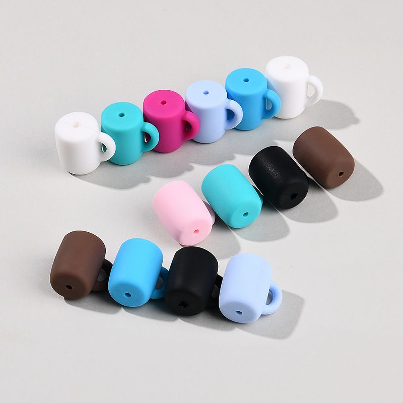 Silicone Focal Beads Cup Miniature Mug Handle Design 20pcs
