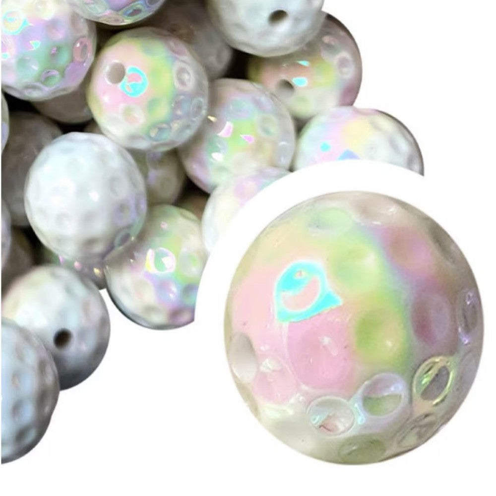 Golf Ball Style 20mm Acrylic Bubblegum Beads 20pcs