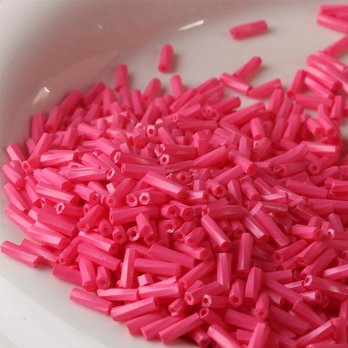 Baking Painted Twisted Bugle Glass Beads 6mm Vibrant Mixed Colors 690pcs 15