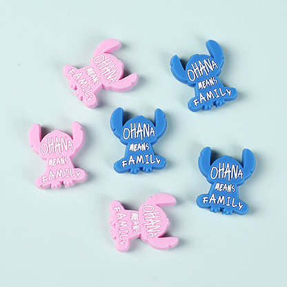 Silicone Focal Beads Stitch Character Front View 20pcs 3